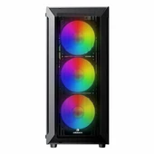 GameBooster Raider GB-E651B 650W 80+ White USB 3.2 LED eATX Mid Tower Siyah Kasa thumbnail 2