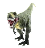 Yumuşak Plastik 31 cm Dinozor Figür - Yeşil T-Rex - 1