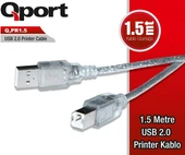 Qport Q-PR1.5 USB 2.0 1.5Mt Yazıcı Kablosu thumbnail 2