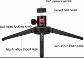 Kingjoy KT-100+BD-0 Masa üstü Tripod thumbnail 3
