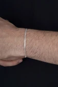 Gümüş Pazarım 925 Ayar Gümüş Erkek Gurmet Zincir Bileklik - 2