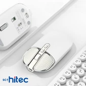 Schitec M203 Çift Modlu Taşınabilir Optik Kablosuz 2.4GHz ve Bluetooth Bağlantılı Süper Sessiz Mouse Beyaz - 1