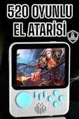 Mini Atari El Atarisi 3.5 inç Ekran Çift Konsol 666 Adet Retro Oyun Gameboy El Atarisi - 2
