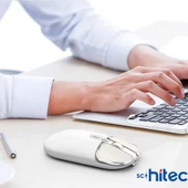 Schitec M203 Çift Modlu Taşınabilir Optik Kablosuz 2.4GHz ve Bluetooth Bağlantılı Süper Sessiz Mouse Beyaz - 2