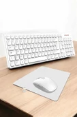 Q Klavye Beyaz Klavye Ve Mouse Seti Kablosuz USB Girişli thumbnail 3