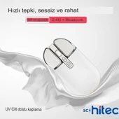 Schitec M203 Çift Modlu Taşınabilir Optik Kablosuz 2.4GHz ve Bluetooth Bağlantılı Süper Sessiz Mouse Beyaz - 3