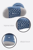 Bistyle Puanlı Kaymaz Havlu Soket Çorap 2'Li BS10502 İndigo Gri - 4