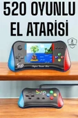 Retro 500 Oyunlu Nostaljik Oyunlu El Atari Gamebox Oyun Konsolu Çift Destekli thumbnail 2