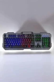 Oyuncu Klavyesi Q Klavye RGB Işıklı Mouse Hediyeli thumbnail 1