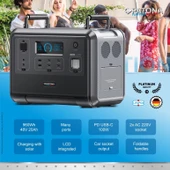 PATONA 9969 Platinum Taşınabilir Güç İstasyonu 1200 960Wh PD100W USB-C USB-A AC LED Işık LiFePO4 thumbnail 6