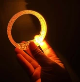Turuncu Led Işıklı Baskı Yapılabilen Pilli Bileklik Bilezik 1,5 cm Genişlik - 1