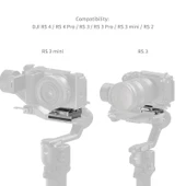 SmallRig 4639 DJI RS 2 / RSC 2 / RS3 / RS 3 Pro / RS4 / RS4 Pro için  HawkLock H38 Arca-Swiss Hızlı Çıkarma Plakası - 3