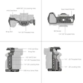 SmallRig 4481 Sony  7R V /  7 IV /  7S III /  1 /  7R IV  için  HawkLock Hızlı Çıkarma Kafesi - 2