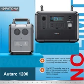 PATONA 9969 Platinum Taşınabilir Güç İstasyonu 1200 960Wh PD100W USB-C USB-A AC LED Işık LiFePO4 thumbnail 7