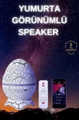 Yumurta Şeklinde Su Dalgalı Bluetooth Speaker Lamba Renkli Şarjlı thumbnail 2