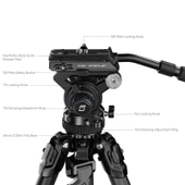 SmallRig 4259  X Potato JET TRIBEX Hidrolik Karbon Fiber Tripod Seti - 3