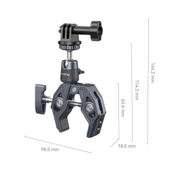 SmallRig 4102B Aksiyon Kameraları için 360° Küresel Başlık Montajlı  Süper Kelepçe - 2