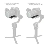 SmallRig 4638 DJI RS 2 / RSC 2 / RS3 / RS 3 Pro / RS 4 / RS 4 Pro için HawkLock H38 Manfrotto Hızlı Çıkarma Plakası thumbnail 4