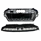 AUTOGP Audi a4 s4 ön panjur ızgara krom siyah 2019 / 2023 - 1