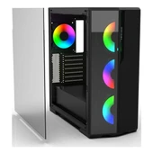 Inca Empousa EMG-17XN USB 3.2 ARGB eATX Mid Tower Siyah Kasa thumbnail 6