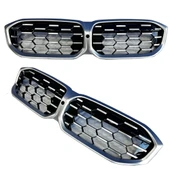 AUTOGP Bmw g20 lci diamond ön panjur ızgara gri 2023+ - 1