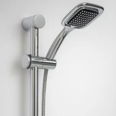 River Sürgülü Duş Seti Krom Kaplama Şeffaf Sabunluklu Ayarlanabilir Yükseklikli Lüks Banyo Duş Takım thumbnail 7