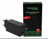 Patona Premium GaN PD65W Adaptör 2xUSB-C 1xUSB-A PD3.0 QC3.0 thumbnail 1