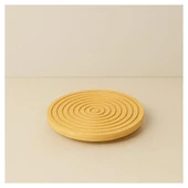 Bambu Dekoratif Yuvarlak Sunum Tabağı, 360 Derece Dönebilen Servis Tabağı, (28 X 28 cm) - 1