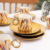 İstanbul Porselen Ahenk 6 Kişilik Kahve Fincan Takımı 90 ml thumbnail 7