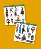 Spy X Family Yor 2Li Sticker Seti Parlak Kağıt -çıkartma -süsleme anime etiket - 1