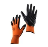 İşçi Eldiveni L No:10 Polyester Örme Nitril Eldiven TURUNCU RENK (5 Lİ) thumbnail 1