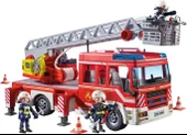 PLAYMOBIL City Action 9463 ışıklı ve sesli, merdivenli itfaiye aracı thumbnail 3