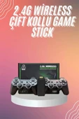 4k Game Stick Oyun Konsolu 2.4g Kablosuz Çift Kol Nostaljik Oyunlar thumbnail 2
