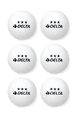 Delta 6 Adet Beyaz Masa Tenisi Topu ( Pinpon Topu ) - 1