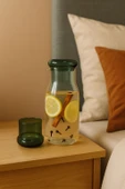 Borosilikat Cam Sürahi/Başucu Sürahi, Bardaklı, 950 ml - 1