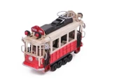 Dekoratif Metal Taksim Tramvay Küçük Vintage Biblo Hediyelik thumbnail 3