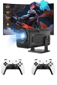 Çift Kollu Game Box Projeksiyon Cihazı Kumandalı Android Tv Dahili Hoparlör - 1
