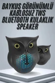 TWS Bluetooth Hoparlör Baykuş Tasarımlı Taşınabilir RGB Işıklı Uzun Pil Ömrü thumbnail 2