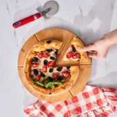 Karaca Bambu Lezza Pizza Kesme Tahtası ve Sunumluk thumbnail 3