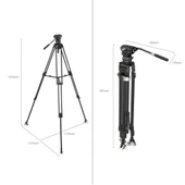 SmallRig 3989 AD-100 Video Kamera Karbon Fiber Tripod Kiti - 7