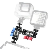 Andoer D9424R Çift Bilyalı 1/4 İnç Vidalı Bilyalı Sihilri Kol thumbnail 3