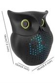 Siyah Bluetooth Hoporlör Baykuş Speaker Bluetooth 5.0 Bağlantılı thumbnail 4