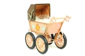Dekoratif Metal Bebek Arabası Biblo Vintage Hediyelik thumbnail 1