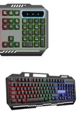 RGB Işıklı Gaming Oyuncu Klavye Q Klavye Mouse Hediyeli thumbnail 5