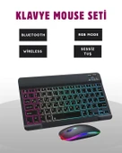 Türkçe Q Klavye Düzenli RGB Kablosuz Klavye Mouse Set - 2