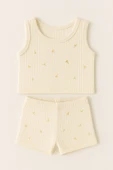 Kız Çocuk Derby Ribana Geniş Askılı Desenli Atlet Şortlu Takım 6'lı Set - Rahat Yazlık Ev Giyim thumbnail 5
