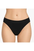 Kadın Pamuklu Tanga Külot 5’li Paket - Siyah thumbnail 1