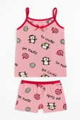 Kız Çocuk Desenli İp Askılı Atlet Külotlu Takım 6'lı Set thumbnail 1