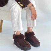 Pabucmarketi Kahve Süet Kadın Düz Bot thumbnail 4