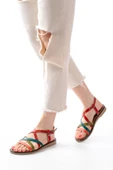 205-017 Multi Ortopedik Hakiki Deri Kadın Sandalet thumbnail 4